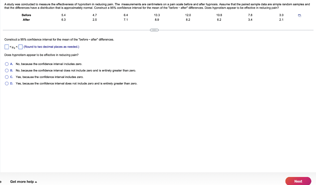 Solved Construct a 95% confidence interval for the mean of | Chegg.com