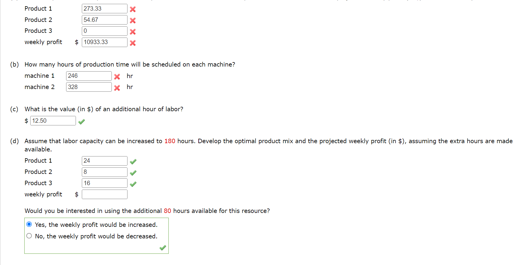 Solved Better Products, Inc., manufactures three products on