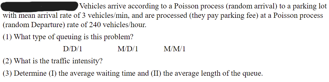 Solved Vehicles Arrive According To A Poisson Process | Chegg.com