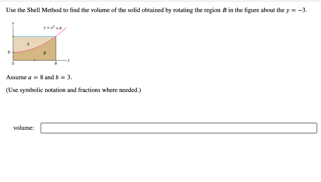 Solved Find the volume of rotation for the region enclosed | Chegg.com