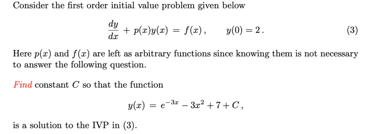 Solved Consider the first order initial value problem given | Chegg.com