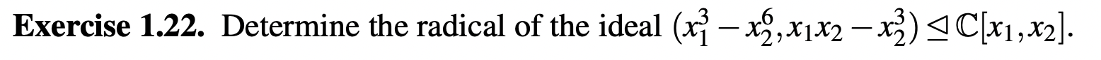 Solved Exercise 1.22. Determine The Radical Of The Ideal 