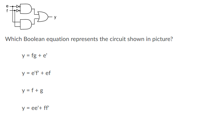 Solved Which Boolean equation represents the circuit shown | Chegg.com