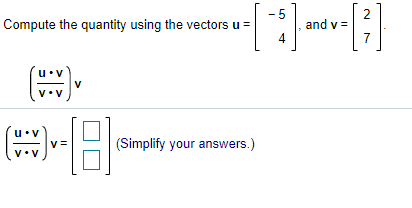 Solved - 5 2 Compute the quantity using the vectors u = and | Chegg.com