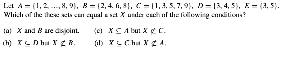 Solved Let A = {1, 2, ..., 8, 9}, B = {2,4,6,8}, C = | Chegg.com