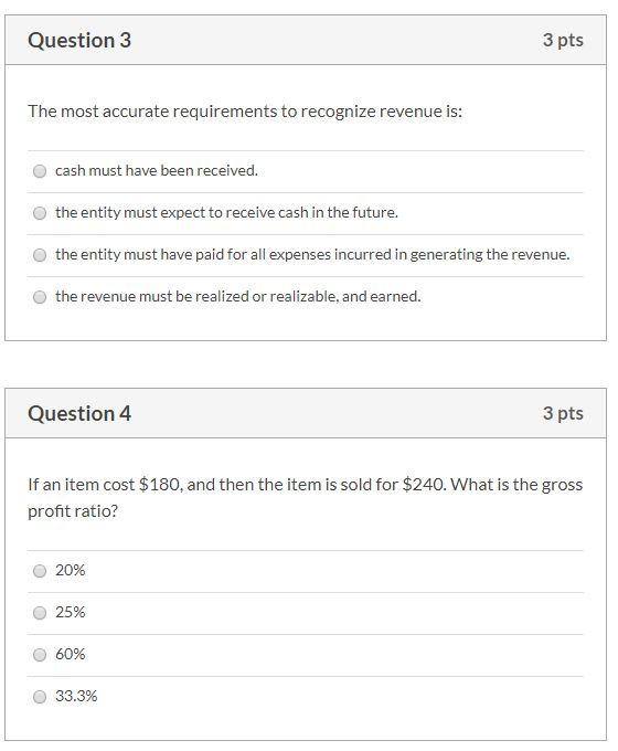Solved Question 1 3 pts The major difference between the | Chegg.com