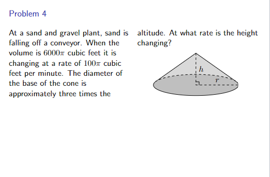 Solved At a sand and gravel plant, sand is falling off a | Chegg.com