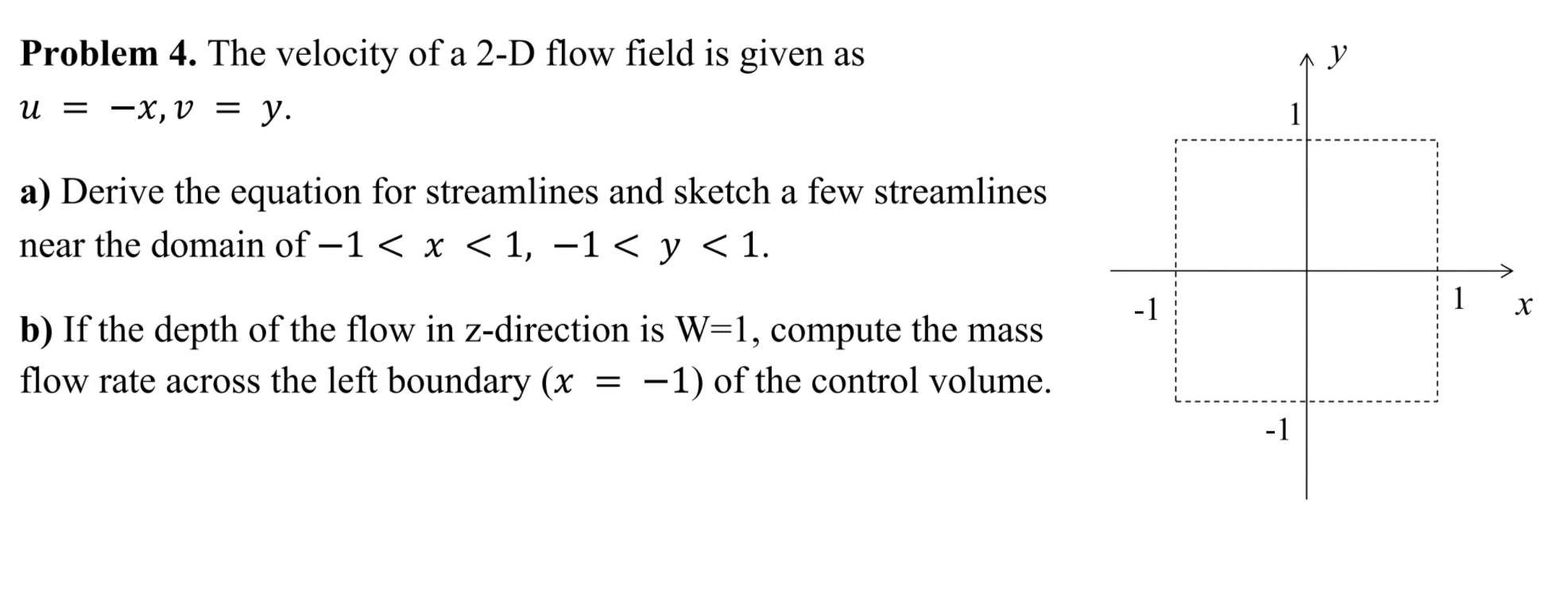Solved Y Problem 4 The Velocity Of A 2 D Flow Field Is G Chegg Com