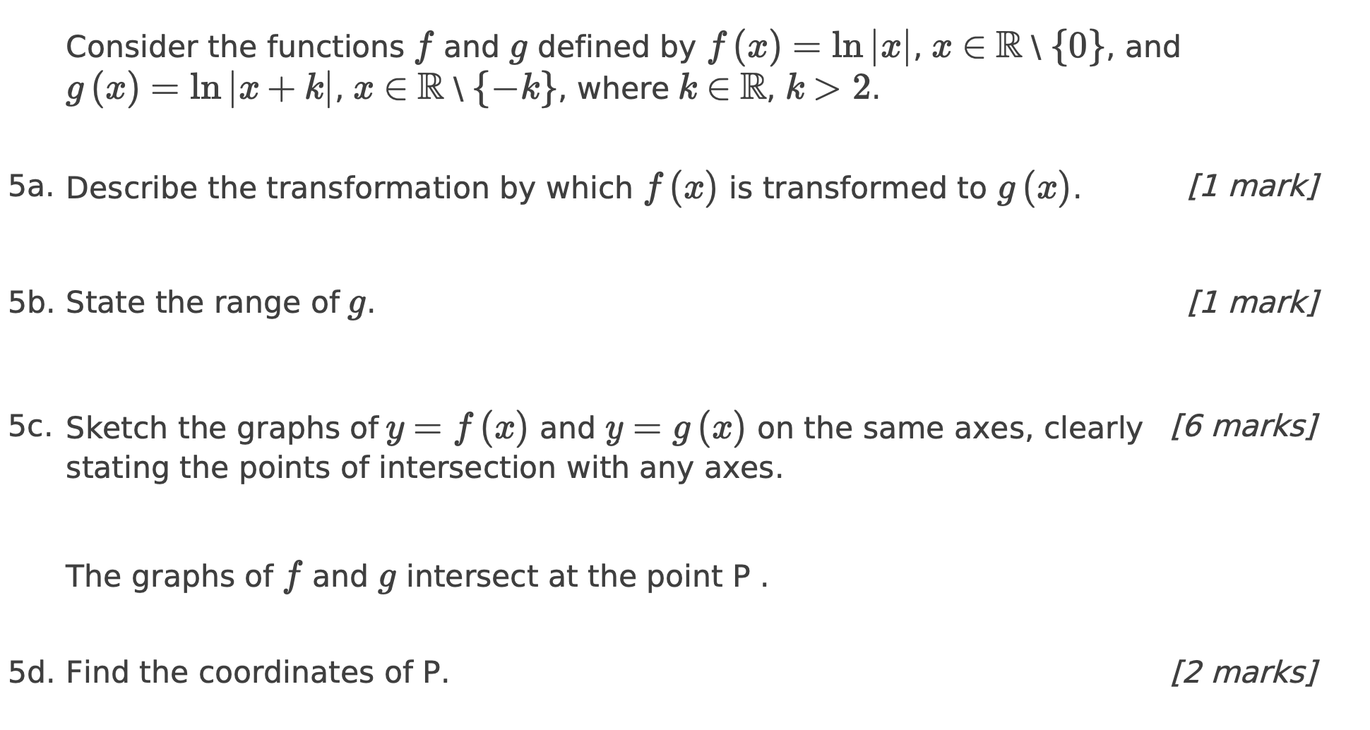 Solved Consider the functions f and g defined by | Chegg.com