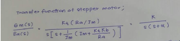 Solved Transfer function of stepper motor; @m(s) Ft (Ra/Im) | Chegg.com