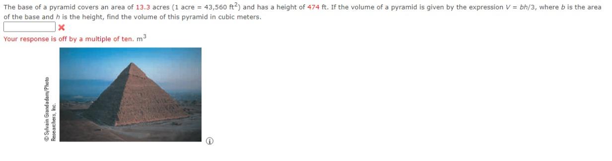 Solved of the base and h is the height, find the volume of | Chegg.com