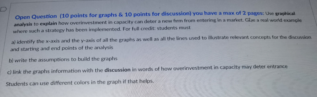 Solved Open Question (10 points for graphs & 10 points for | Chegg.com