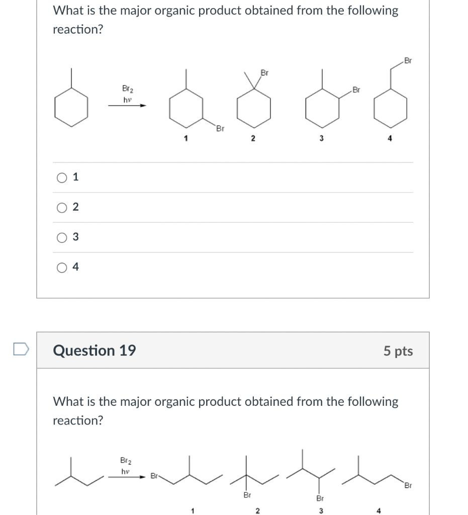 Solved What is the major organic product obtained from the | Chegg.com