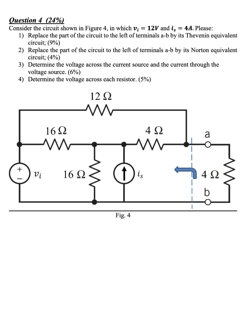 Solved Question 4 (24\%) Consider The Circuit Shown In | Chegg.com