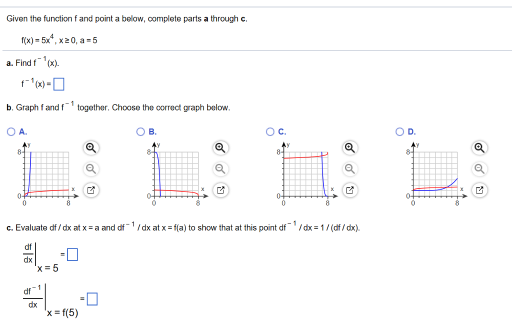 Solved Given the function f and point a below, complete | Chegg.com