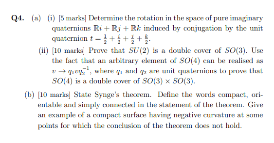 Solved 24. (a) (i) [5 marks] Determine the rotation in the | Chegg.com