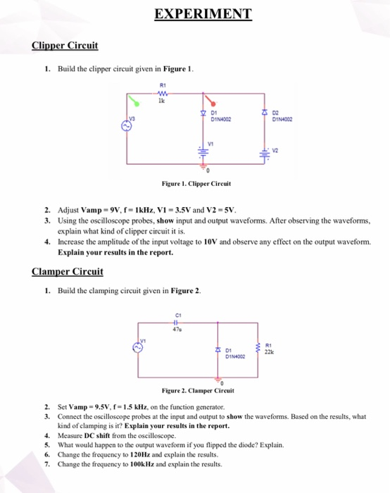 clipper circuit experiment procedure