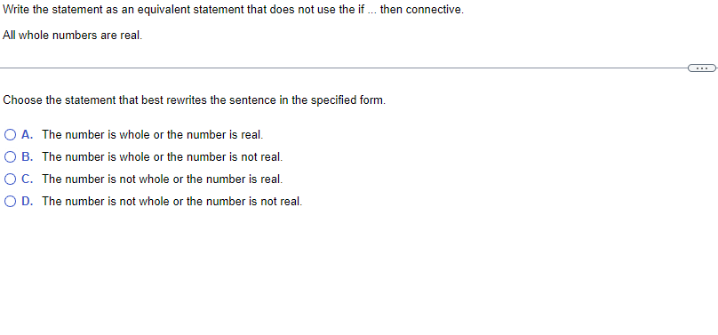 Solved Write the statement as an equivalent statement that | Chegg.com