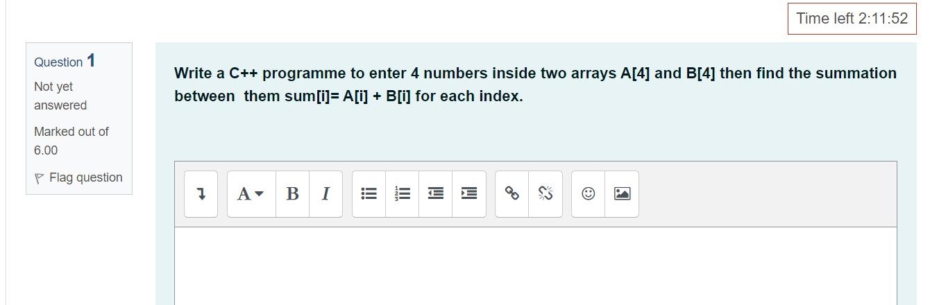 Solved Time Left 2:11:52 Question 1 Not Yet Answered Write A | Chegg.com