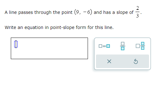 Solved A line passes through the point (9,−6) and has a | Chegg.com