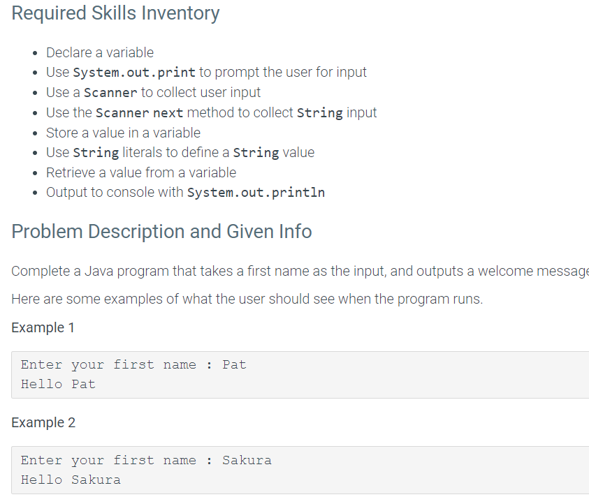 Solved Required Skills Inventory • Declare a variable • Use | Chegg.com