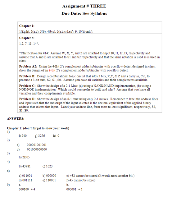 Solved Chapter 1: | Chegg.com
