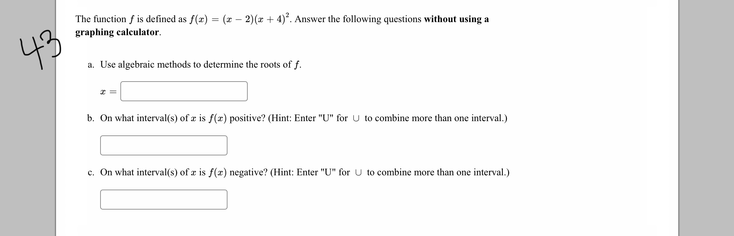 solved-the-function-f-is-defined-as-f-x-x-2-x-4-2-answer-chegg