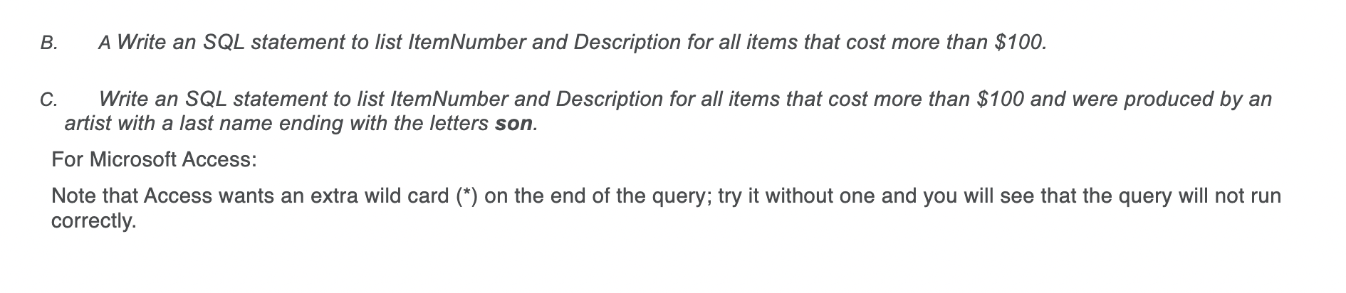 Solved Write SQL statements to insert at least three rows of | Chegg.com