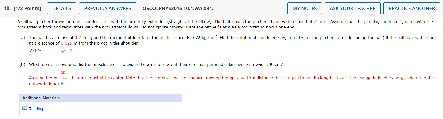 arm straight back and terminates with the arm | Chegg.com