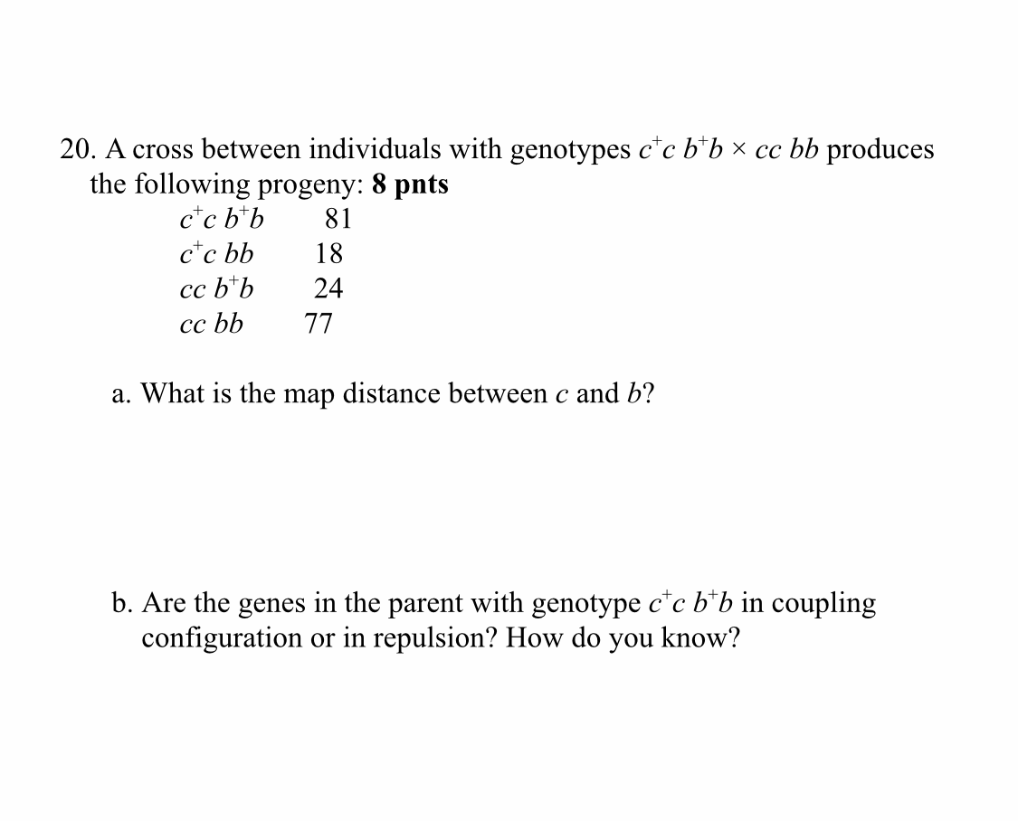 Solved A Cross Between Individuals With Genotypes C C Chegg Com