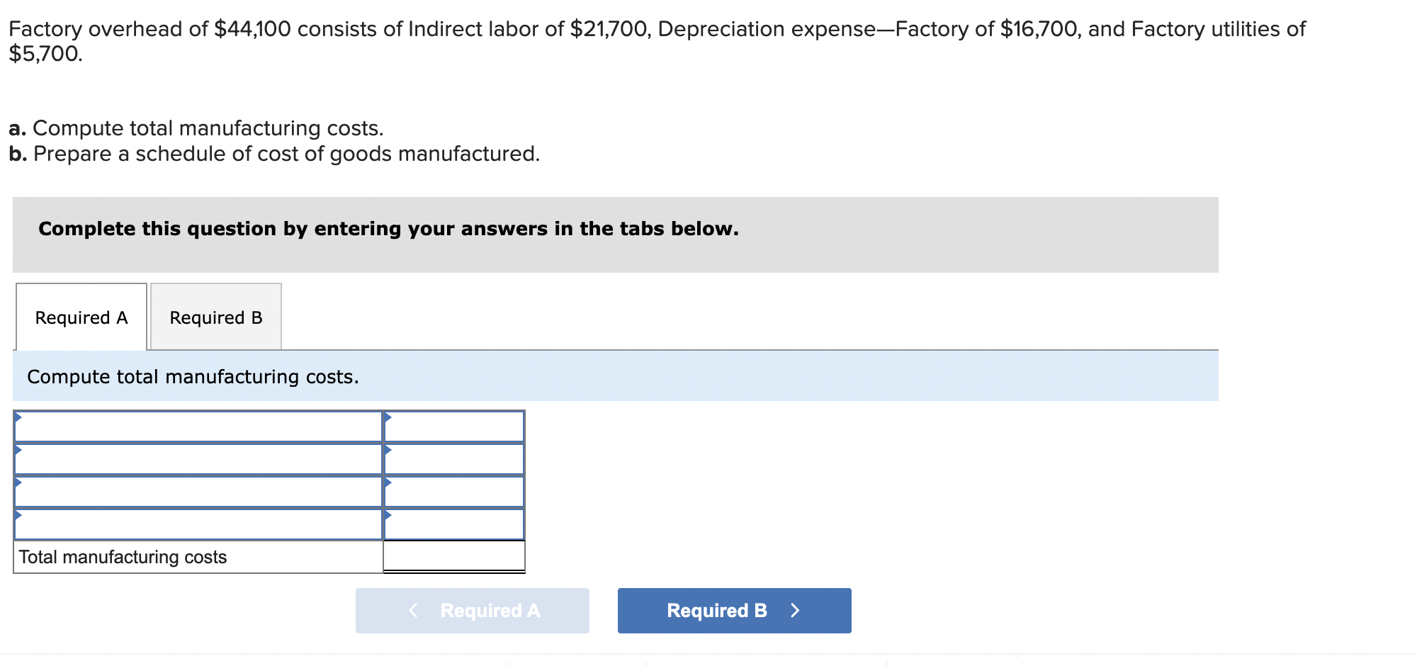 Solved Note Assume all raw materials were used as direct