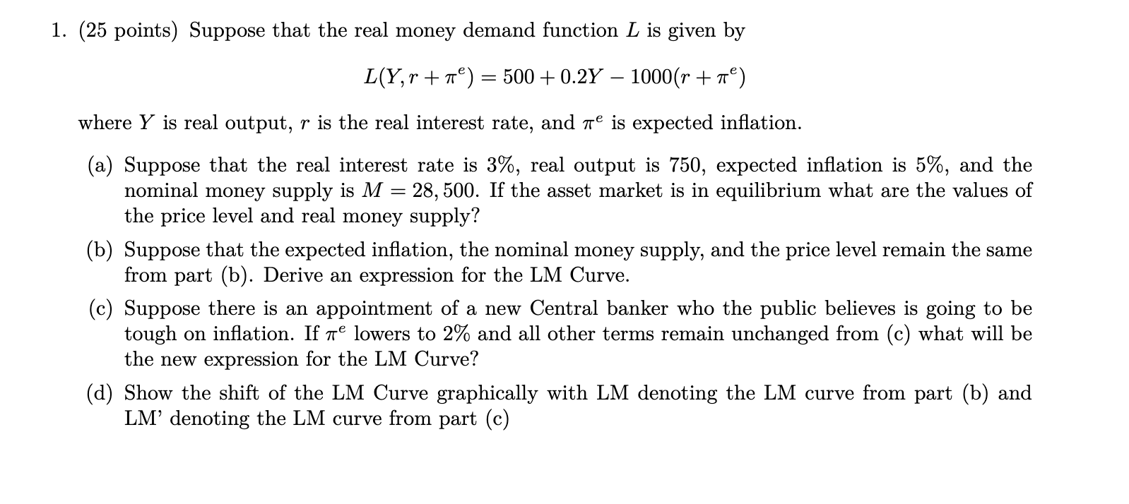 solved-1-25-points-suppose-that-the-real-money-demand-chegg