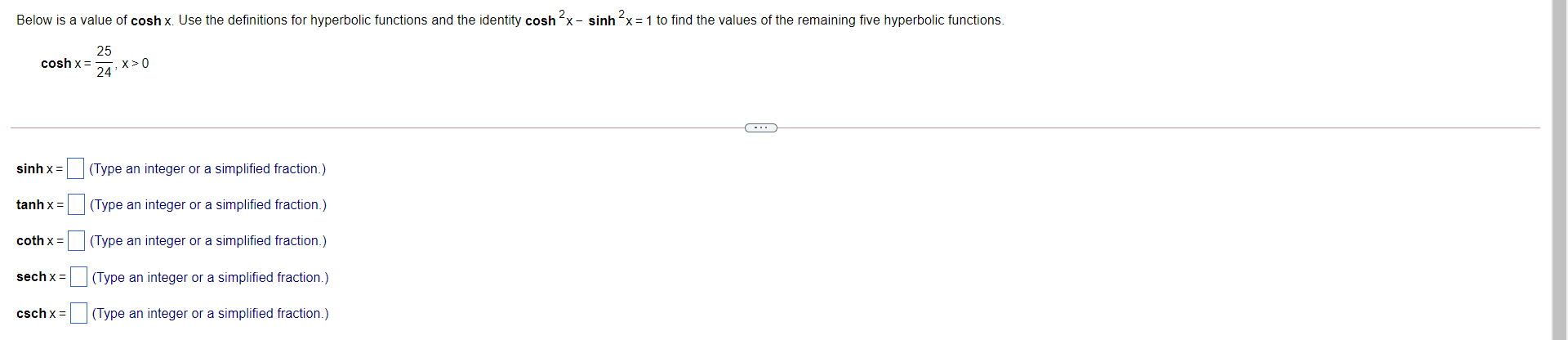 Solved Below Is A Value Of Cosh X Use The Definitions For 2588