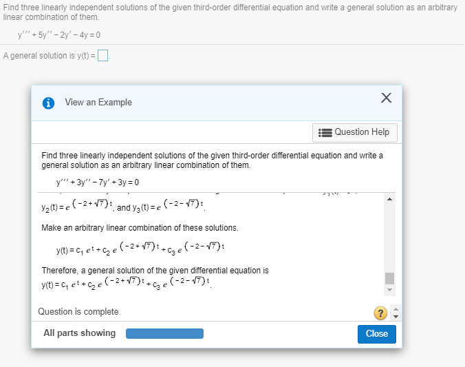 Solved Find three linearly independent solutions of the