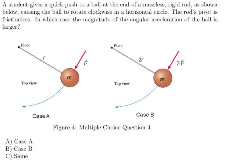 Solved A student gives a quick push to a ball at the end of