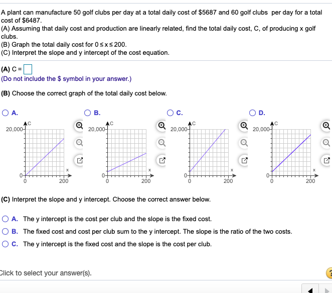 A Plant Can Manufacture 50 Golf Clubs Per Day At A Chegg 