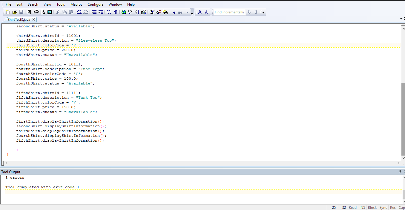 Solved How do I make this java code run? What is wrong or | Chegg.com