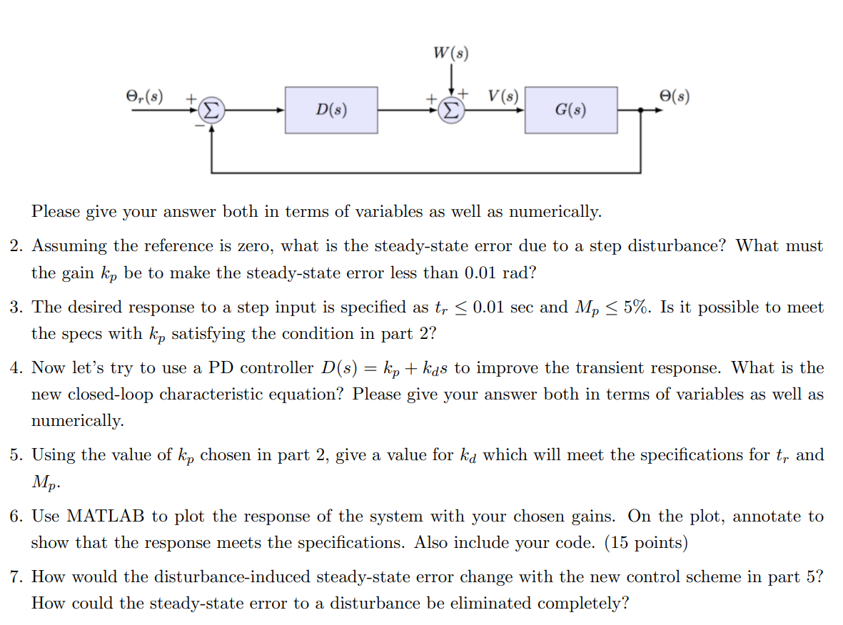 Solved Problem 4. DC motor position control. (45 points) | Chegg.com