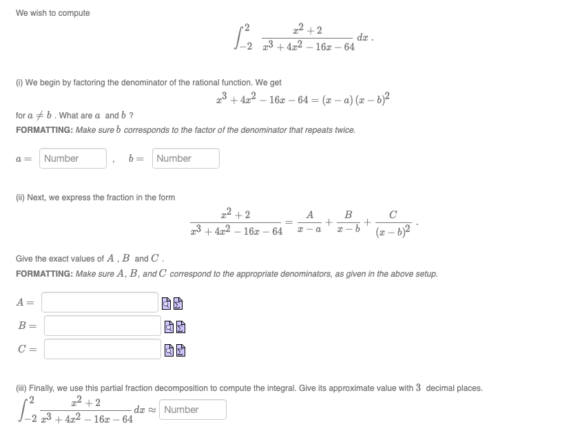 Solved We wish to compute 22 +2 ^ dr. 23+422 - 162 - 64 We | Chegg.com