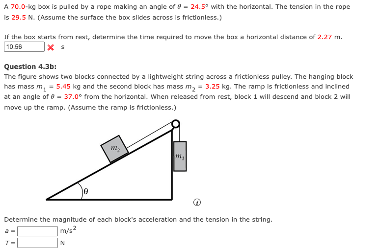 Solved The figure below shows an object with mass m=5.4 kg | Chegg.com 