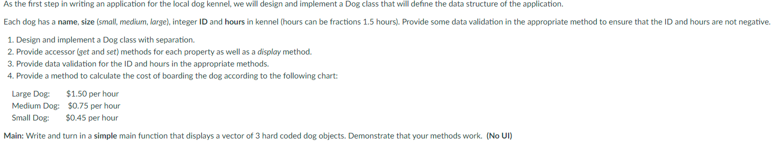Solved In c++As the first step in writing an application for | Chegg.com
