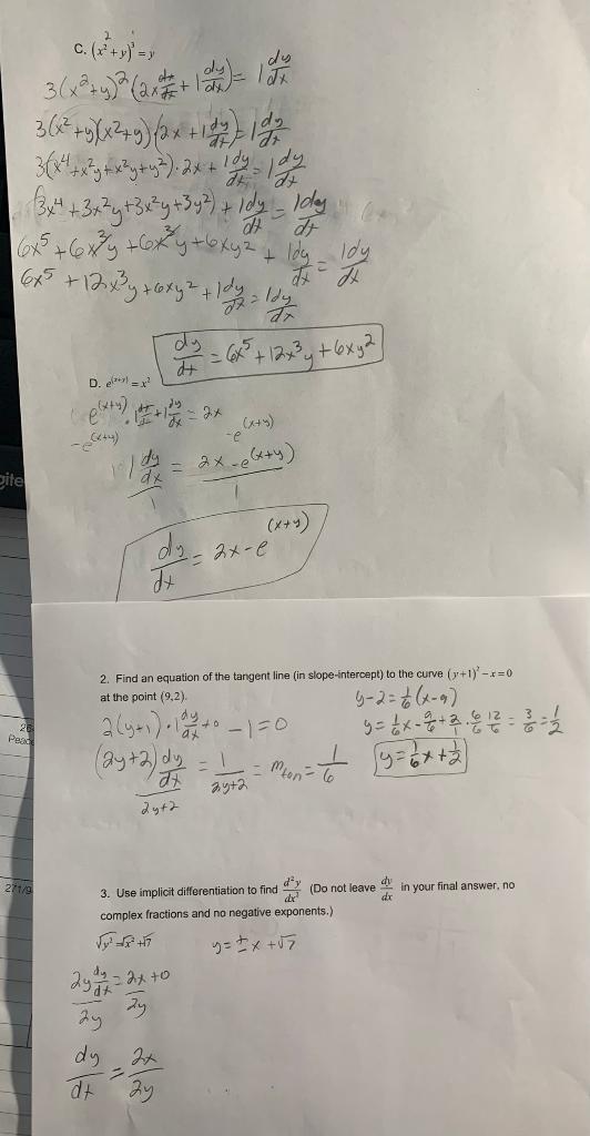 Solved C X Y Dy It La Idy De Du 36 5x229 3x 3x3y Chegg Com