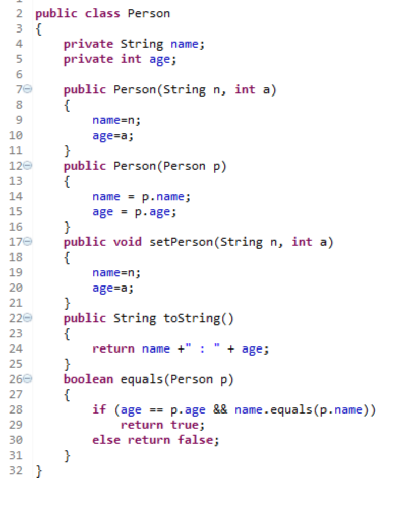 Solved Click on Person.java What is the output from running | Chegg.com