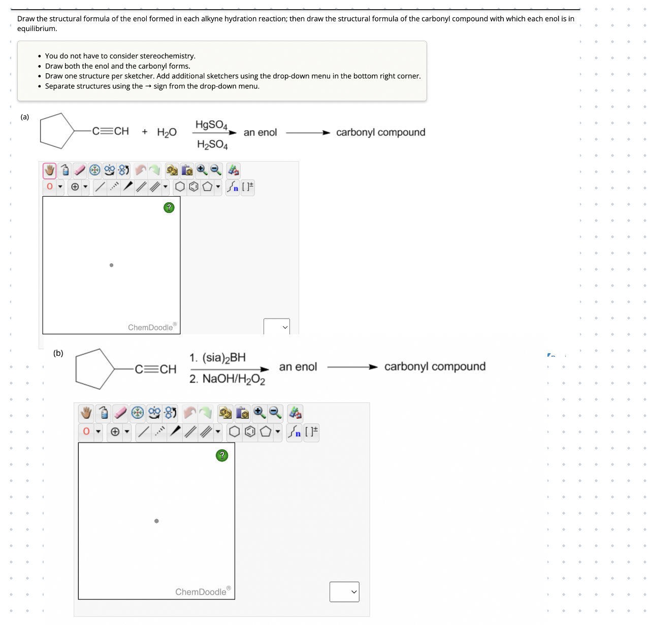 Solved Draw The Structural Formula Of The Enol Formed In | Chegg.com