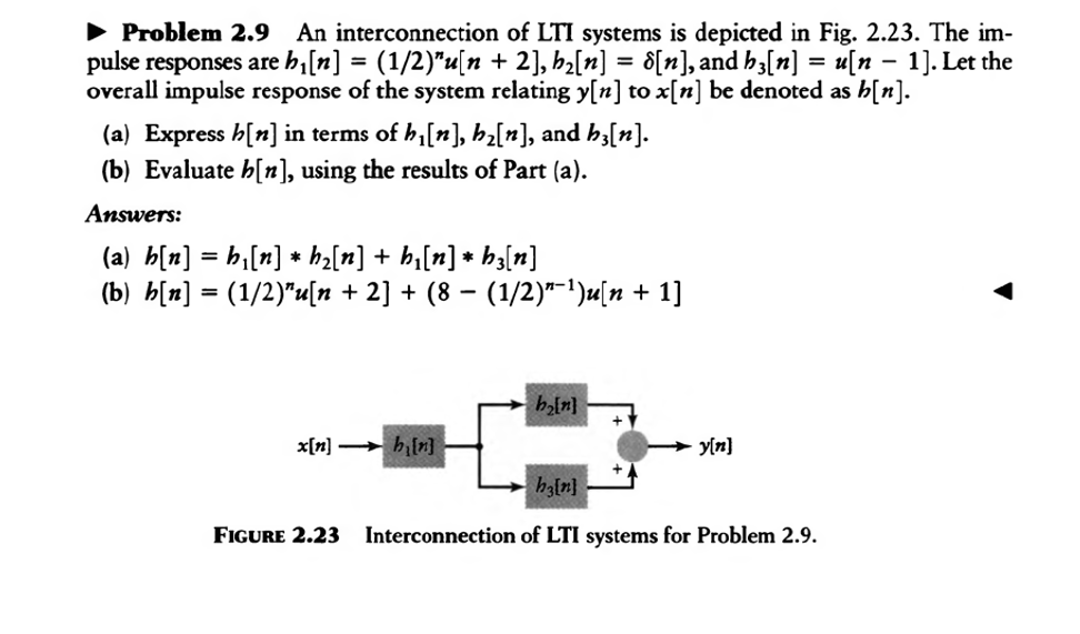 Solved Problem 2.9 An interconnection of LTI systems is | Chegg.com