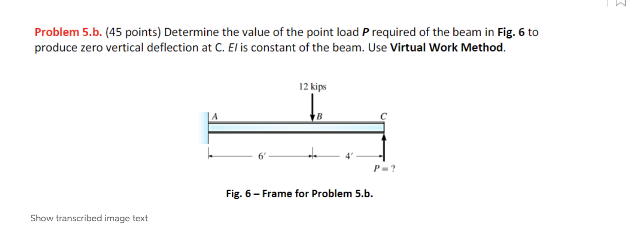 Solved Problem 5.b. (45 Points) Determine The Value Of The | Chegg.com