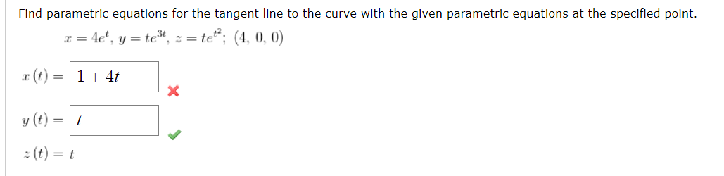 Solved Find Parametric Equations For The Tangent Line To The | Chegg.com