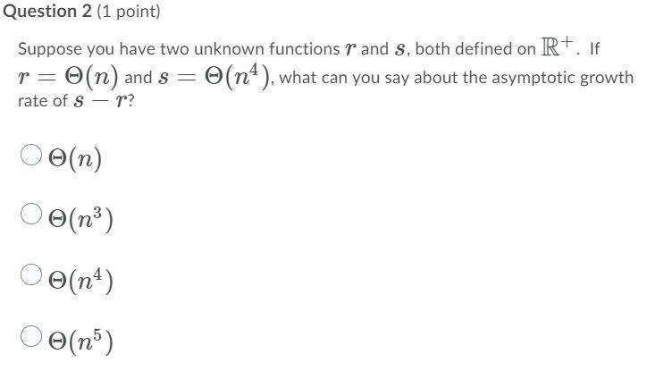 Solved Question 2 1 Point Suppose You Have Two Unknown Chegg Com