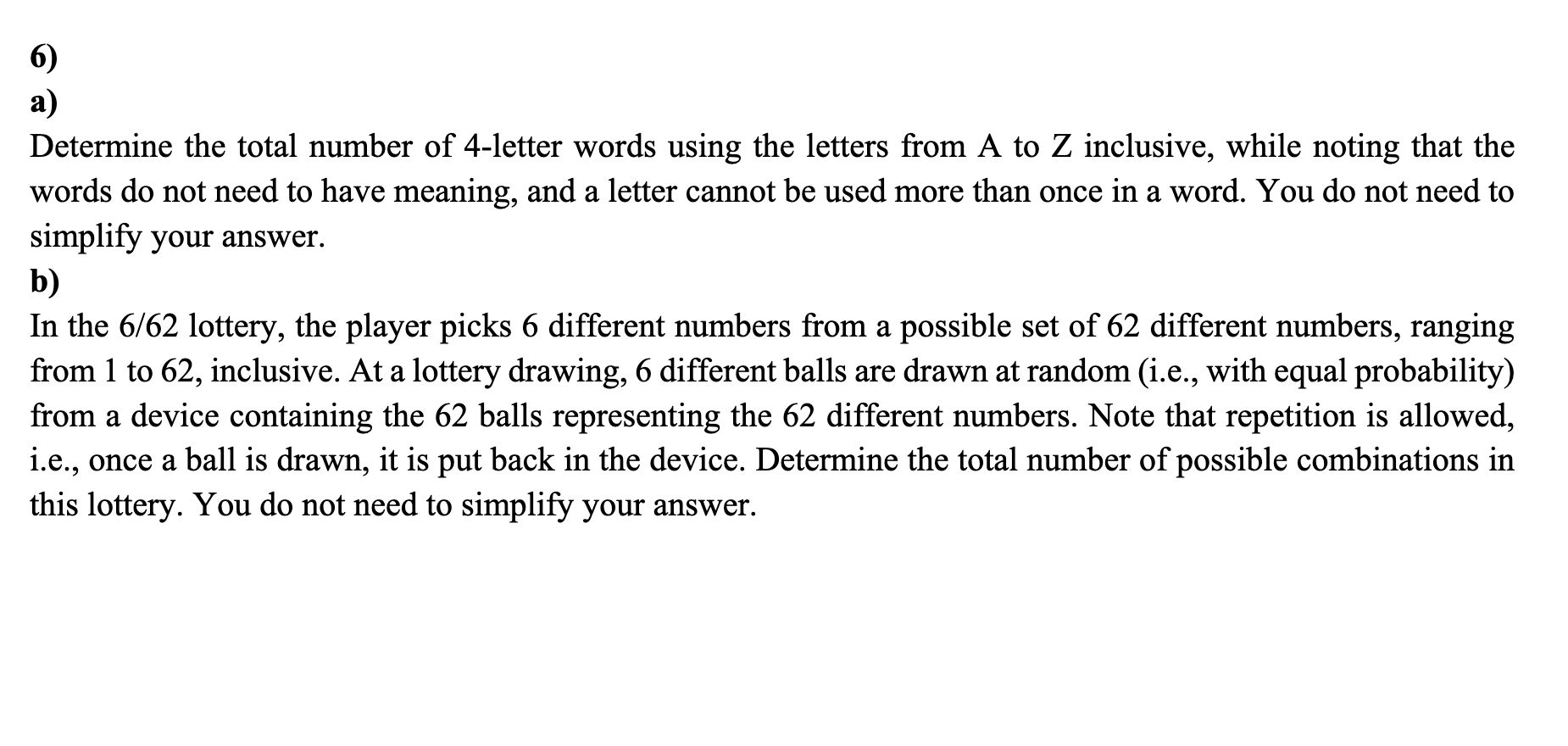 solved-6-a-determine-the-total-number-of-4-letter-words-chegg