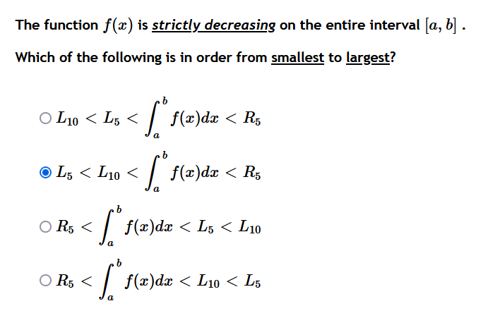 Solved The function f(x) is strictly decreasing on the | Chegg.com